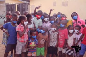 PHOTOS: Thomas Partey shares branded nose mask to communities in Accra