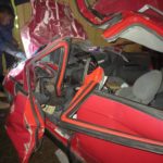 PHOTOS: Two persons crushed to death as container falls on their car