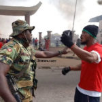 NDC protesters clash with Security Personnel in Kumasi