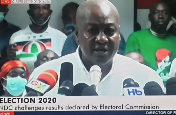 NDC won the elections and no amount of trickery can change that - John Mahama