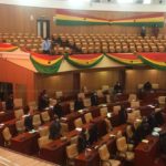 NDC MPs storm parliament in red and black to protest ‘flawed’ elections