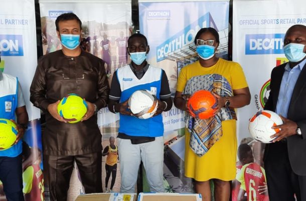 Decathlon Ghana presents 1000 ball to GFA