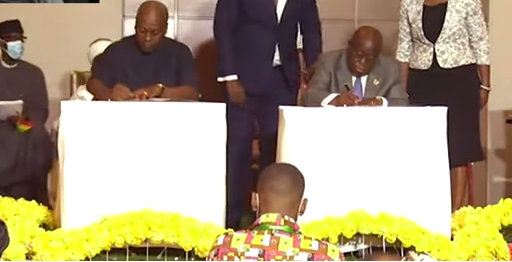 Akufo-Addo, Mahama sign Election Peace Pact 2020