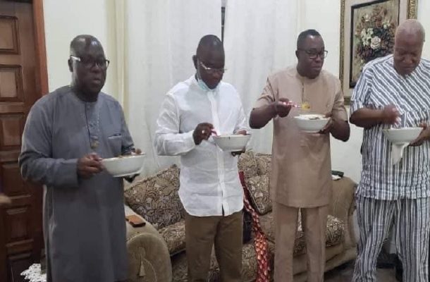 NDC leaders enjoy goat light soup after finally auditing their pink sheets
