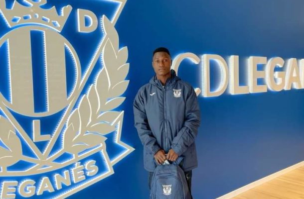 Ghanaian youngster Abdul Razak Yusif trains with Leganes