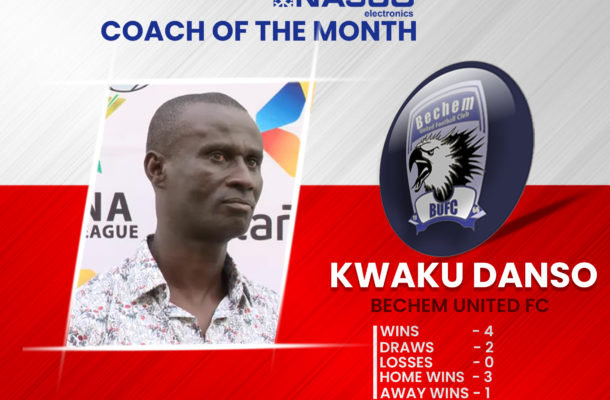 Bechem United coach Kwaku Danso named NASCO coach of the month December