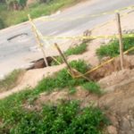 Assin Atonsu portion of Cape Coast-Kumasi Highway caves-in