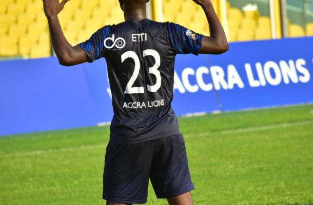 DOL: Lethal Evans Etti scores 6th goal for Accra Lions in win against Uncle T Utd