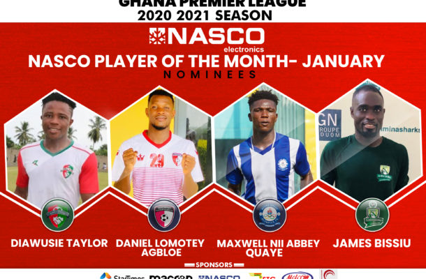 Diawusie Taylor headlines four man shortlist for NASCO player of the month January