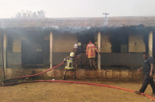 Fire destroys portions of Sunyani Municipal primary school