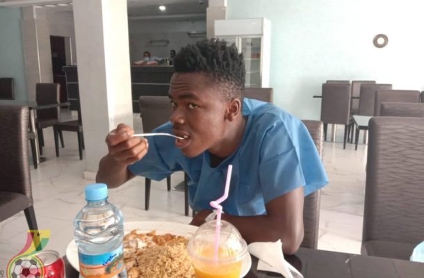 Black Satellites midfielder Sampson Agyepong rejoins team after being discharged from hospital