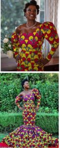 American Actress Viola Davis Makes A Statement In African Print Dress At 2021 Golden Globes (Photos)