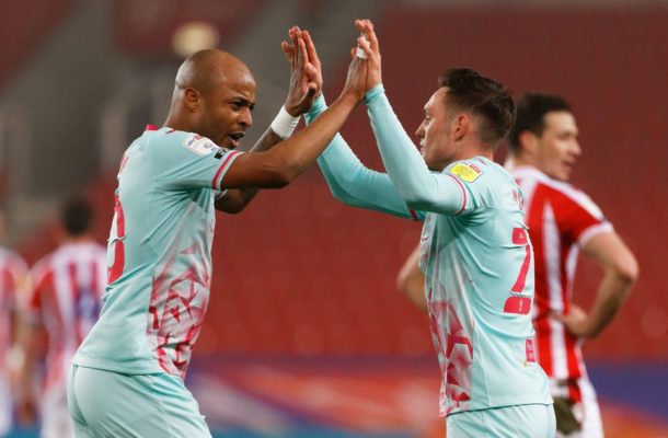 Andre Ayew's last gasp goal gives Swansea win over Stoke City
