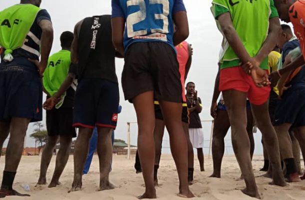 Ghana Beach Soccer: PfaG delegation visits Black Sharks camp and assures the team of unflinching support