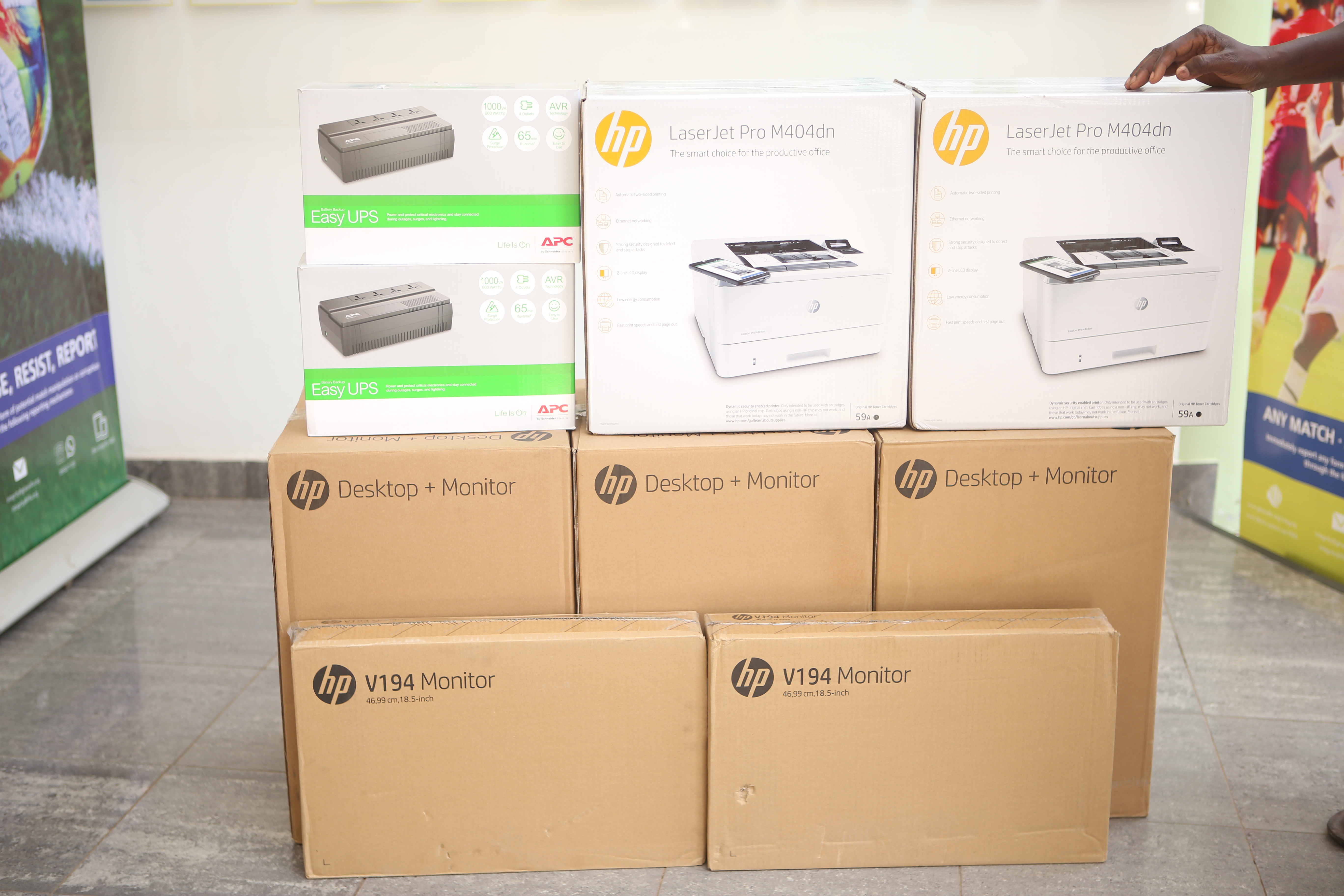 Office and internet equipment for Women's League clubs ready for distribution 