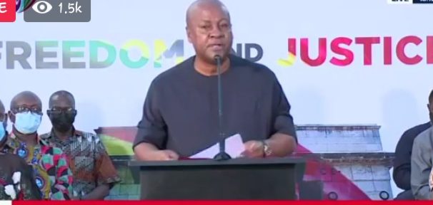 The deliberate exclusion of SALL from parliamentary election, the gravest injustice of election 2020- Mahama