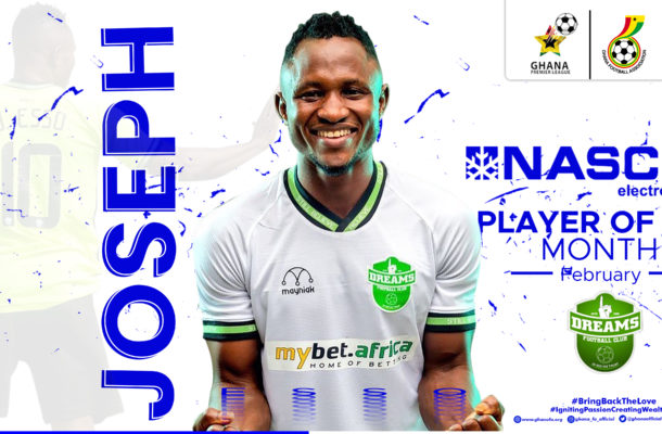 Dreams FC's Joseph Esso wins NASCO Player of the Month for February 