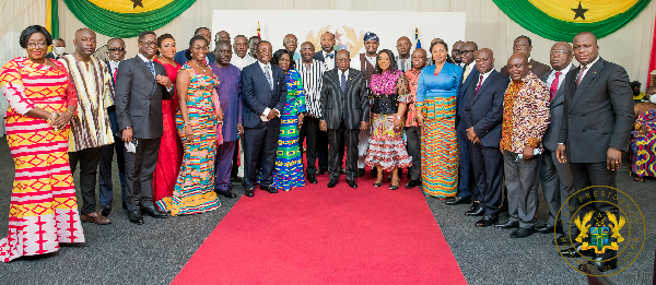 President Akufo-Addo swears in 28 ministers