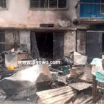 Police apartment gutted by fire