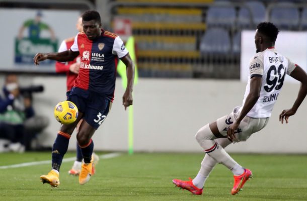 Cagliari's Alfred Duncan shows class despite being racially abused