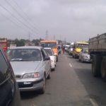 Amasaman-Pokuase: Road diversion leaves commuters stuck in traffic for hours