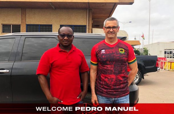 New Kotoko assistant coach Pedro Manuel arrives in Kumasi