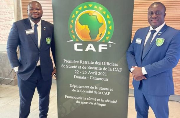 Nick Owusu and Julius Ben Emunah in Douala for CAF Safety and Security retreat