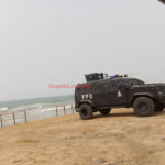 Accra: Police enforce COVID-19 restrictions at Titanic beach
