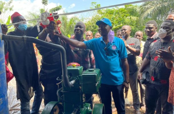 Upper West Akim MP donates palm kernel processing machine to Mepom Palm Oil Company