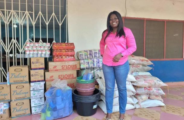 Philanthropist Amma Frimpomaa Dwumah donates to three institutions on her birthday