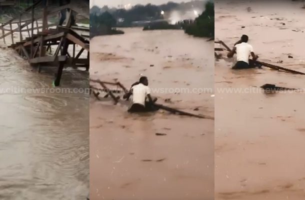 Kumasi flood: 50-year-old woman drowns after wooden footbridge collapses [Video]