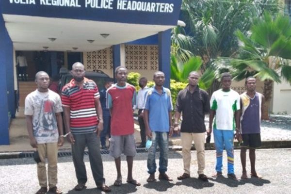 PHOTO: 7 men arrested for killing a 12 year-old boy for rituals in Volta Region