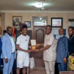 PHOTOS: Callum Hudson-Odoi pays visit to Minister of Youth and Sports