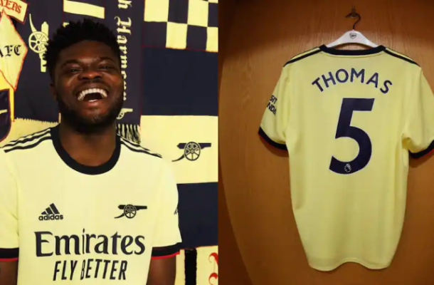 OFFICIAL: Thomas Partey handed 'lucky number 5' jersey at Arsenal