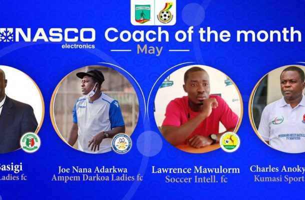WPL: Four coaches shortlisted for NASCO Coach of the month for May