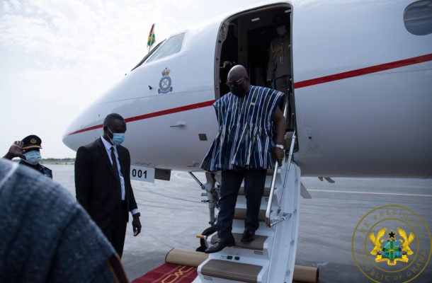 President Akufo-Addo uses Presidential jet for brief visit to Burkina Faso