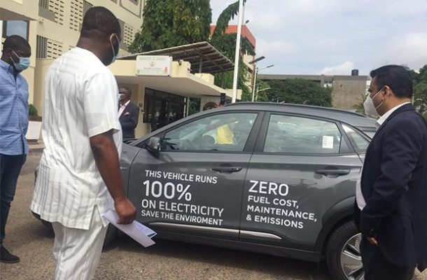 Energy Minister receives Ghana's first electric vehicle