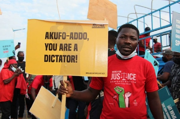 ‘You are a dictator’ – NDC protesters tell Akufo-Addo