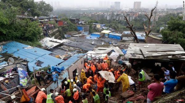 At least 31 people are killed following torrential rainfall in India