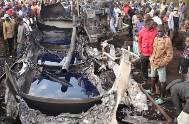 Kenyan fuel tanker explodes killing at least 13