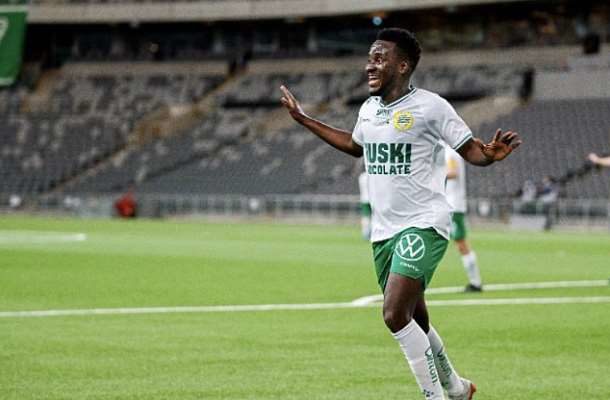 David Accam scores for Hammarby IF in Europa Conference League