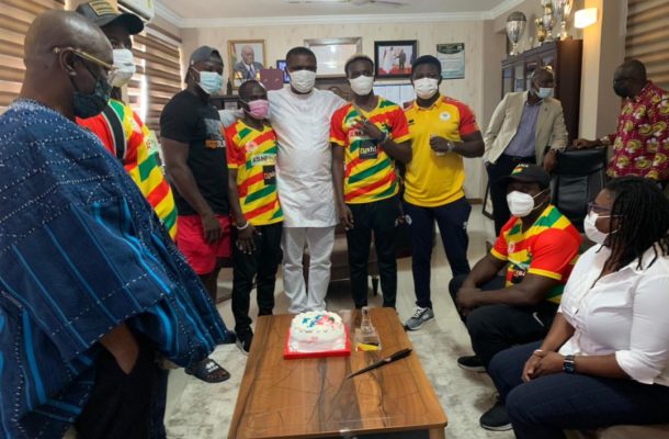 Team Ghana Celebrates with Sports Minister