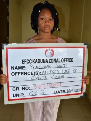 Lady arrested for allegedly selling her photos and Facebook account to fraudsters