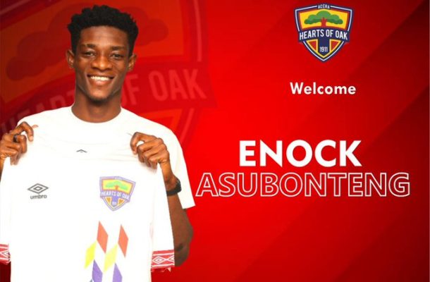 OFFICIAL: Hearts announce the signing of WAFA's Enock Asubonteng