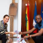 DJ Sly Presents New Album To French Ambassador To Ghana