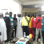 National Boxing Team presents Olympic Bronze medal to Alhaji Inusah