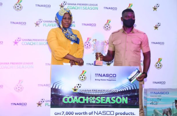 Hearts coach Samuel Boadu wins NASCO GPL Coach of the season award