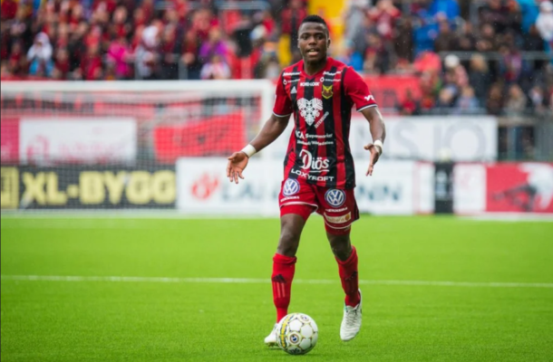 Defender Patrick Kpozo scores for Oestersunds FK in Hammarby IF draw