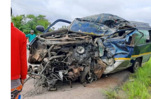 PHOTOS: Driver dead, 3 others in critical condition in accident at Buipe