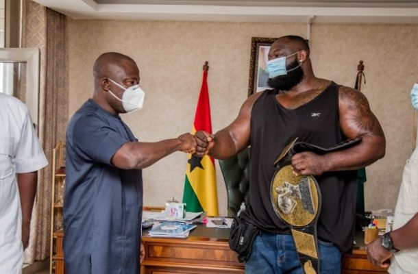 Winner of Ghana’s strongest champion of champions calls on Accra mayor